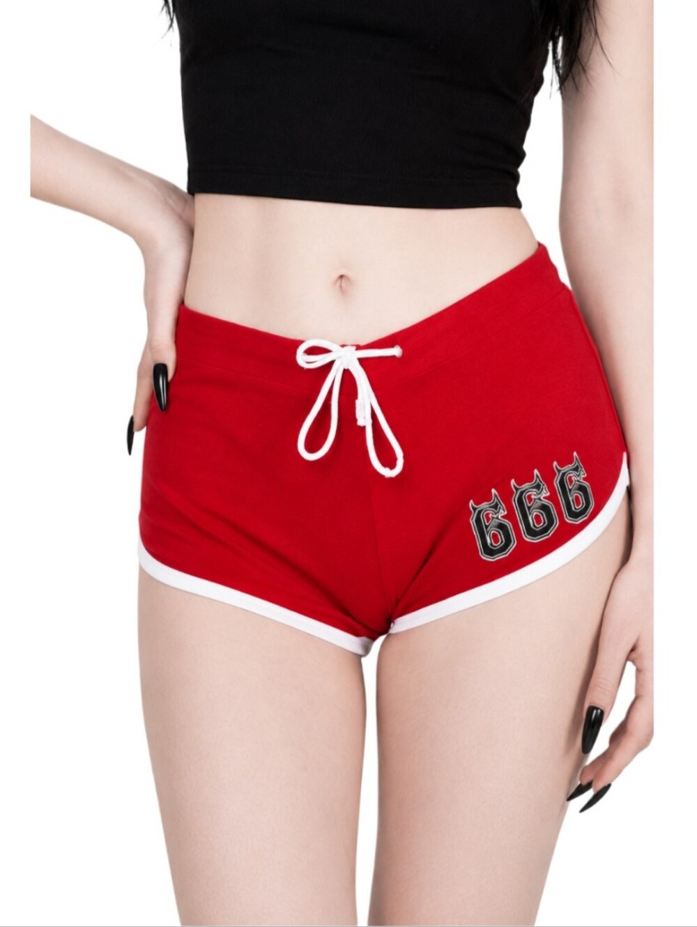 Too Fast Say 10 Team Satan Red Dolphin Shorts